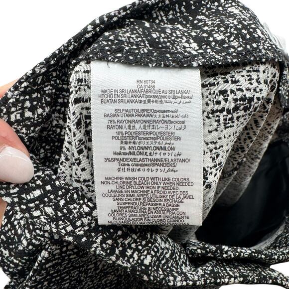 BCBGeneration NWT Black White Peppered Pattern Straight Flare Dress Pants - Picture 9 of 9